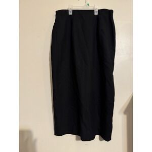 Jones New York 100% Wool Worsted Skirt Long Winter Black Women's 12 Lined Zipper